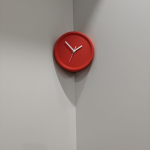 Seinakandurikella nurgaaukudeta Teaduslik Kunstiline Istumistoa Tuba Vaikne Seinale Riputatav Kell Vaikne Kodu Kaunistus (as the picture,21cm) gray