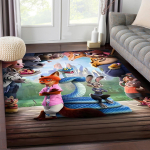 Disney Zootopia 2 Vaip Nick Wilde Judy Hopps Lounge Vaip Magamistuba Voodi k&otilde;rval P&otilde;randamatt Dekoratsioon 50cm x 80cm gray
