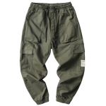 Meeste Vintage Cargop&uuml;ksid &Otilde;hukesed Mitmetaskulised &Uuml;lisuured P&uuml;ksid Puuvillased Vabaaja Jogger Jooksmine Streetwear Paik Meeste Riided XXXL armee roheline v&auml;rv