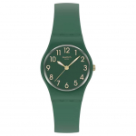SWATCH kvartsliikumisega 30 meetrit veekindel unisex &Scaron;veitsi kell 25 mm roheline sihver bioallikast plastkorpus bioallikast plastrihm LG130 roheline