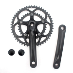 50/34T Kompaktne maanteev&auml;nt 170mm 110BCD | Alumiiniumisulamist hammasratas 8/9-k&auml;igulisele ruudukujulise koonusega keskjuhikule Aluminum alloy must