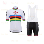 Meeste l&uuml;hikeste varrukatega hingav kiiresti kuivav rattas&auml;rk Team Edition Alpecin Fenix stiilis rattariided S white