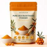 Naturesum Kesk-Aasia astelpaju marjapulber 100% mahe (100g) Rikas Omega 3, 6, 7, 9, C-vitamiini, E-vitamiini ja 18 aminohappe poolest, Tugev antioks&uuml;dant