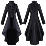 Naiste ebakorrap&auml;rase alumise servaga rev&auml;&auml;riga smoking-stiilis vintage pikk pealmine bleiserjakk elegantne peokleit 3XL must
