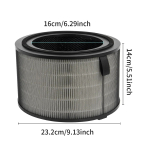 FY3200/30 &otilde;hufilter Philips 3200 seeria &otilde;hupuhastajale AC3210 AC3220 AC3221 FY3200, aktiivs&ouml;e asendusfilter black