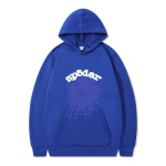 Unisex Kapuutsiga sviiter &auml;mblikupildiga L&otilde;tv l&otilde;ige Pikkade varrukatega Pullover Talvine Large sinine