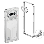 Eemaldatava pandlaga &uuml;mbris Nothing Phone 4A jaoks Nothing Phone 4A Pro jaoks Alumiiniumisulamist metallraam Kaitseraua kaamera kaitsja kate white
