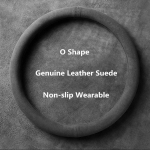 Auto roolikatted veisenahast seemisnahast roolikatte &uuml;mbris universaalne 37-38cm hingavad roolikatted autotarvikud O Shape Black black