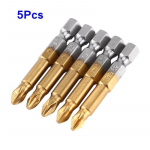 5 tk Ph2 kruvikeeraja otsikute komplekt, libisemisvastane 1/4 tolli kuuskant 50 mm