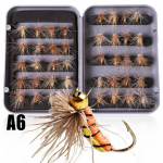 Sougayilang 40tk Kalas&ouml;&ouml;t Forell Pan Fish Nip Fishing Flys S&ouml;&ouml;t Professionaalse ABS-karbiga A6