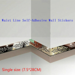 Seinakaunistuse seinakleebis 3D p&otilde;randaliistud peegli seinakleebised v&ouml;&ouml;joon isekleepuvad seinakleebised kuldne