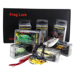 Bass kalap&uuml;&uuml;gi lant 9tk silikoonist konnap&uuml;&uuml;gi lant 3D silmad &otilde;&otilde;nsa kehaga konn Topwater Soft Baits lant 9 Pcs