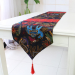 Retro Nation Wind Luksuslik laualipp Puuvillane ja linane lauajooksja Elevandi laudlina 32x160cm