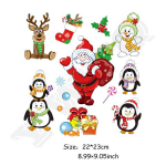 J&otilde;ulustiili plaastrid r&otilde;ivastel, pestavad soojus&uuml;lekandega k&auml;sitsi valmistatud kleebis lastele DIY parches