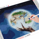 5D teemantmaal T&auml;hemaastik Teemanttikandid Maastiku ristpistes T&auml;ielik kodukaunistus 15*20 cm