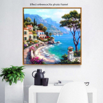 Teemantmaali maastik 5D DIY teemanttikandid maaliline mosaiikv&auml;rv 30x30CM