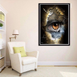 Teemantmaali ristpistekomplekt Teemanttikandid Mosaiik Salap&auml;rane silmakomplekti mustriga pilt 20X30CM