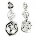 NOA [G0456] &ndash; h&otilde;bemustad kujundusega  Starry Night  k&otilde;rvar&otilde;ngad must