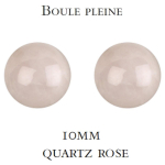 Les Tr&eacute;sors De Lily [M6669] - Boucles argent 'Mineralia' quartz rose - 10 mm Heleroosa
