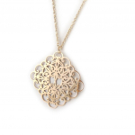 Les Tr&eacute;sors De Lily [M8833] - Collier acier 'Carmen' dor&eacute; ros&eacute; (rose gold) - 50x50 mm kuld