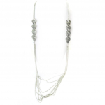 Les Tr&eacute;sors De Lily [N3493] - Collier 'Kilimanjaro' argent&eacute; h&otilde;be