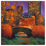 New York City Night Autumn 5D DIY Teemantmaal Maastiku Teemanttikandid 30x30CM