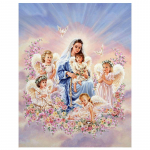 T&auml;ielik 5D Teemantmaal Viis Inglibeebi tikandid Ristpistes Kodukaunistus K&auml;sitsi valmistatud kingitus 20X25CM