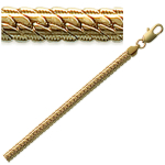 Les Tr&eacute;sors De Lily [C7327] - Collier Plaqu&eacute;-Or 'Maille Anglaise Diamant&eacute;e' dor&eacute; - 45 cm 4 mm kuld