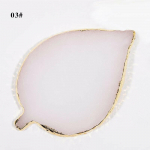Nail Art Resin Leaf Shape Tips Display Board Palette Gel Polish Mix Stir Plate valge