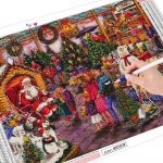 Teemantmaali multifilm t&auml;isruudukujuline k&auml;sit&ouml;&ouml; uus saabumine teemanttikandid J&otilde;uluvana kivikivikomplekt j&otilde;ulukink Full Round (20X30CM)