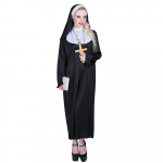 Naised Daamid Nunn Sister Act Ema Superior uhke kleit Nun Preester Mantel &otilde;de Cosplay Halloweeni peokost&uuml;&uuml;m L