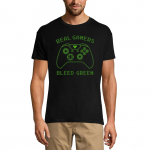 Graafiline meeste T-s&auml;rk Real Gamers Bleed Green &ndash; m&auml;nguriided XS h&otilde;bedane liivav&auml;rv
