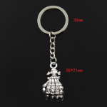 Moodne 30 mm v&otilde;tmehoidja metallist v&otilde;tmehoidja v&otilde;tmehoidja ehted antiik h&otilde;bedase v&auml;rviga kaetud skeletiga k&auml;si 38x21 mm ripats h&otilde;be