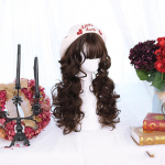 Bybrana Women Big Wave Bangs Pikad juuksed Igap&auml;evaseks kasutamiseks s&uuml;nteetilised juuksed Cosplay 55cm