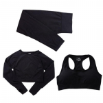 3/5 TK &Otilde;mblusteta naiste joogakomplekt Treening Spordir&otilde;ivad J&otilde;usaalir&otilde;ivad Fitness pikkade varrukatega Crop Top k&otilde;rge v&ouml;&ouml;kohaga s&auml;&auml;rised Spordi&uuml;likonnad S