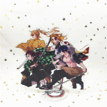 M&auml;ng Anime Demon Slayer Blade Nidou Tanjiro Akr&uuml;&uuml;l Cosplay tegelaskuju akr&uuml;&uuml;list figuurialus, maalitud lauakaunistus, kaunistus kingitus