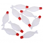 Plastikust 10 tk/komplekt Creative Fish Shape pigistatav pudel Armas kompaktne maitseainepudel L