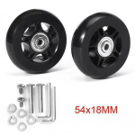 T&auml;iesti uued siseruumide pagasirattad, kohvri rattad, mustad 54mm*18mm