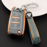 Gold Edge TPU auto klappv&otilde;tme korpuse kate Hyundai Elantra Solaris Tucson i30 i35 i40 KONA Genesis Santa Fe Azera hoidiku kesta v&otilde;tmehoidja kaitsja jaoks key case set
