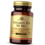 Vitamiin B6 (P&uuml;ridoksiin), Vitamiin B6 50, Solgar 100 tab (36313090) 100tab