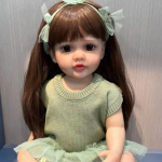 NPK 55cm Bebe Doll Reborn Girl Pink Princess Vannim&auml;nguasi Pehme kogu keha silikoonist vanninukk