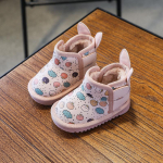 TWINFLAMES Baby Boys Lumesaapad Talvised Lihtsad jooned, Soe polsterdatud Pehme Alumine Libisemisvastane Vabaaja Laste Solid T&uuml;drukute L&uuml;hikesed Saapad 15 valge