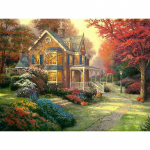 DIY 5D Teemantmaal Talvine Lumemaastik Teemanttikandid Maja t&auml;isring puur Mosaiik Ristpistes Rhinestone kodukaunistus Full Round 20x30CM