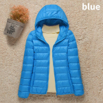 Uus naiste &otilde;huke sulejope valge pardi sule ultrakerged jakid s&uuml;gis- ja talvesoojad mantlid kaasaskantavad v&auml;lisr&otilde;ivad 5XL sinine