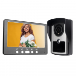 Nutikas WiFi uksekella video sisetelefoni uksekell koos kaamera video uksekellaga 7-tollise LCD-ekraani tugi EU PLUG must