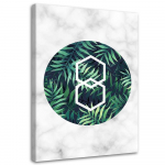 L&otilde;uenditr&uuml;kk Geomeetriline s&otilde;najalaleht 40x60 roheline