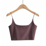 Naiste Candy Color Strethy Camis Top Spaghetti Strap Varrukateta Seljata L&uuml;hikesed Pluusid S&auml;rgid S must