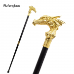 Kuldne luksuslik draakonipea jalutuskepp, mood, dekoratiivne jalutuskepp Gentleman, elegantne Cosplay jalutuskepi nupp Crosier 93 cm kollane