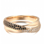 Luksuslik must valge tsirkoon kullav&auml;rvi s&otilde;rmused Mood gooti ehted Naiste aksessuaarid 7