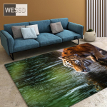 Elutoa kaunistamiseks m&otilde;eldud tiigrivaip Metsloomade 3D p&otilde;randamatt koridoris Pehme magamistoa vaip Voodimatt Avaleht 160x200cm 1pcs